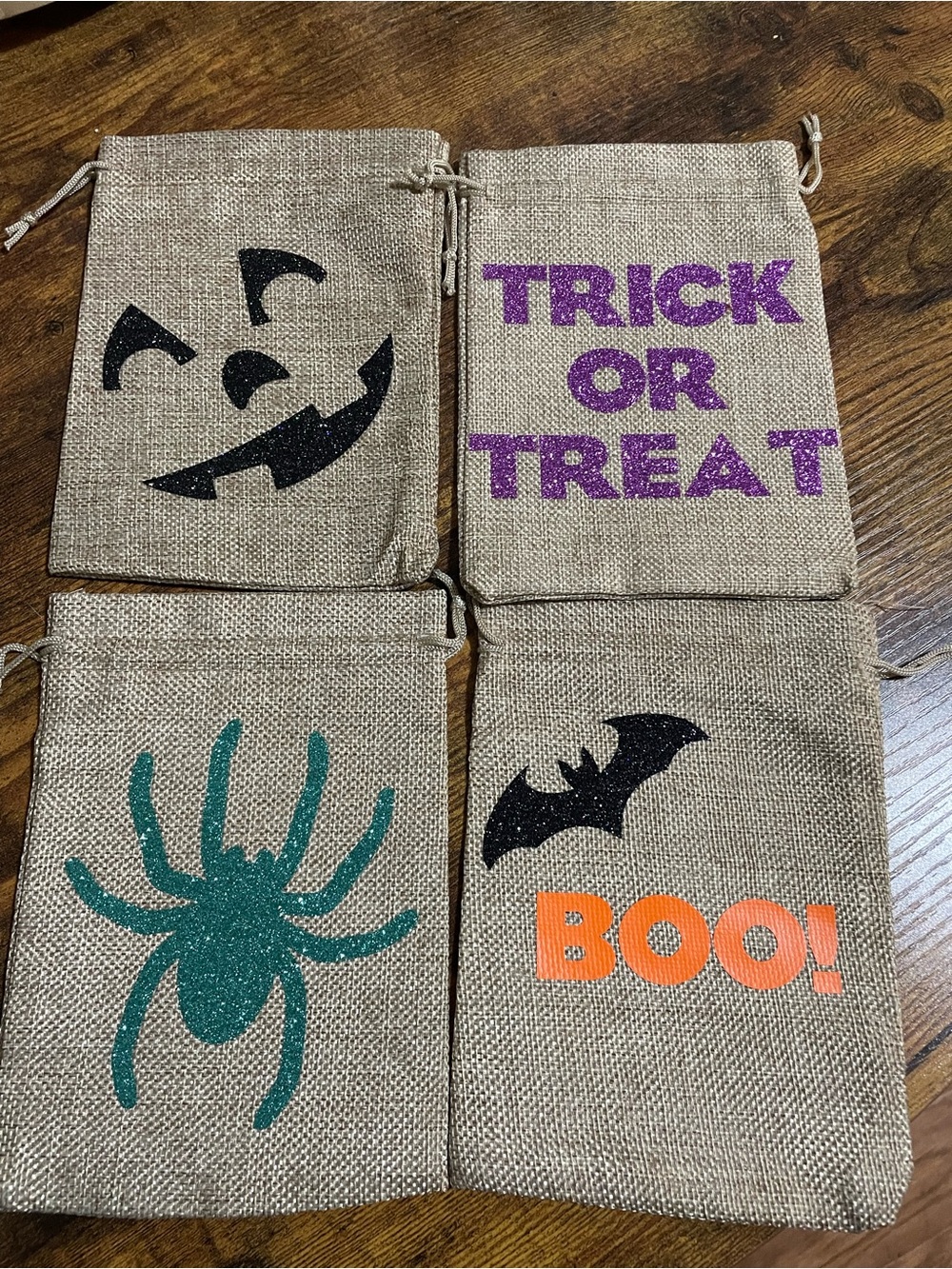 Halloween Burlap Trick or Treat bags